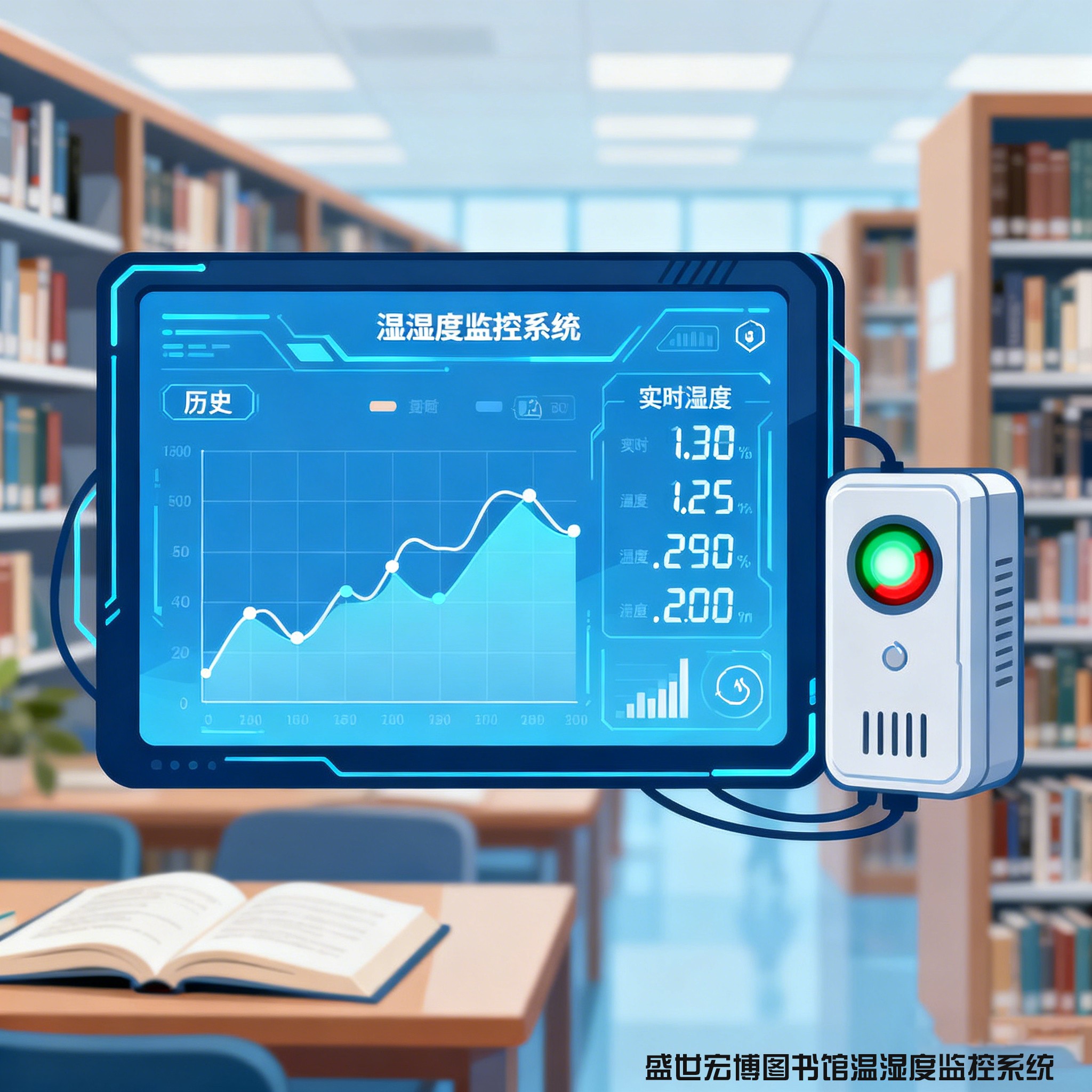 圖書館多區(qū)域溫濕度精準(zhǔn)監(jiān)測(cè) + 云端智能管理解決方案